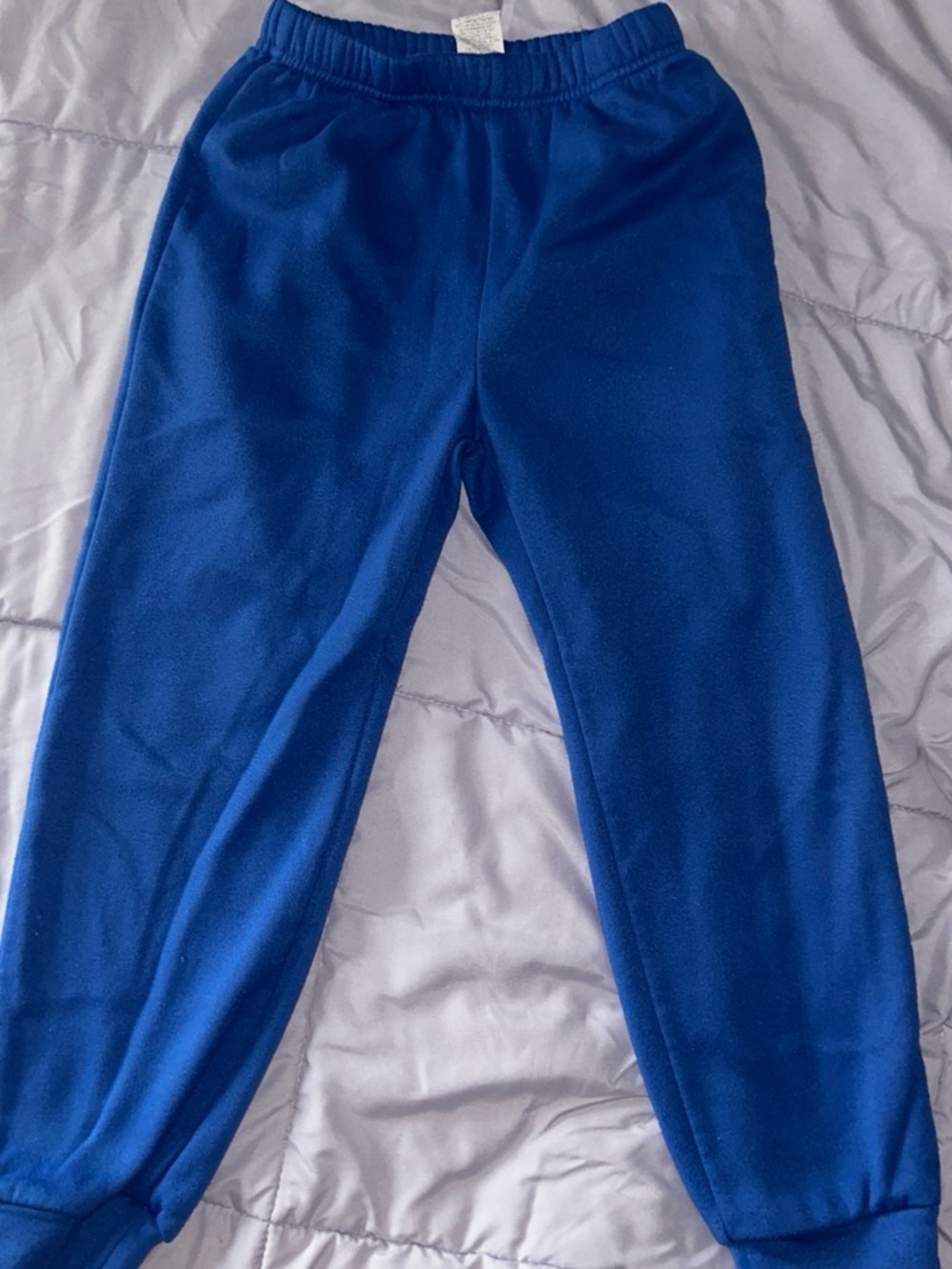 Kids Royal Blue Fleece Jogger Pants - Comfortable Everyday Bottoms